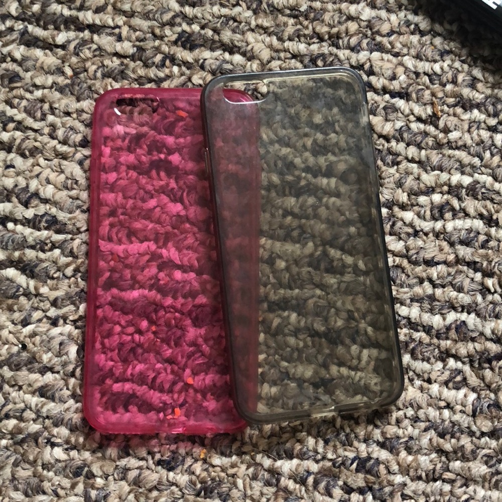 Pink and Black Clear Case